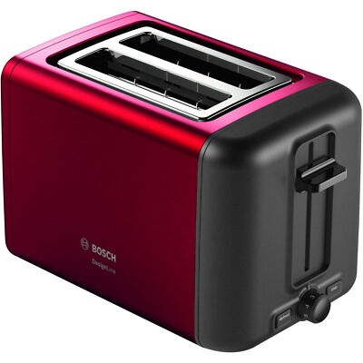 Bosch Home Kompakt-Toaster DesignLine TAT3P424DE, rot