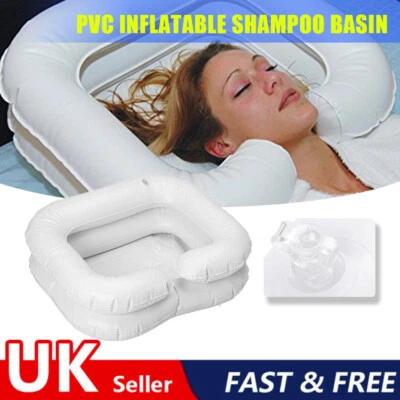 Inflatable Portable Basin Sink Hair Washing Aids Foldable in Bed Travel Indoor