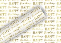 Geschenkpapier - Rolle Graphic Happy Birthday 200 X 70 CM NEU OVP