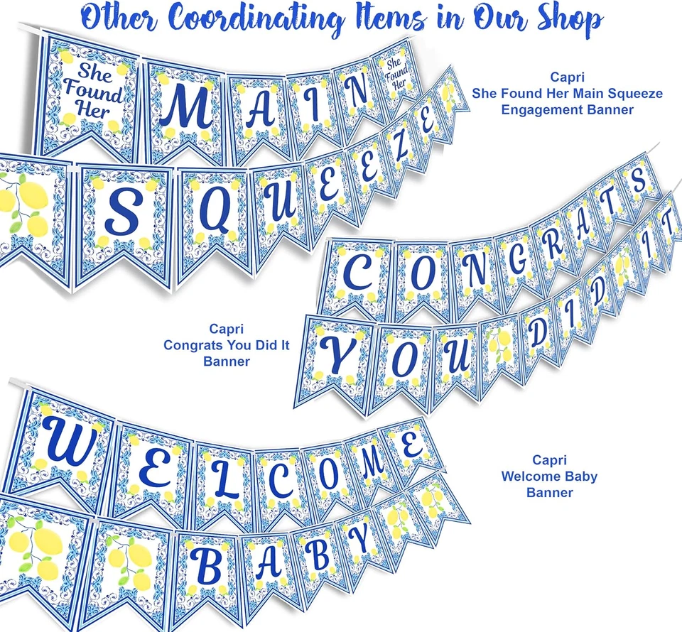 Platos de papel Capri Limón - Juego de 8 platos de papel - Suministros para fiestas de picnic - Engag Foto 4 de 4