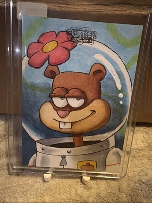 SpongeBob SquarePants 2025 Topps Chrome Sandy Cheeks Sketch Card 1/1