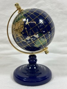 Gemstone Globe Small Blue Tabletop World 6.5"X3"