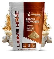 Lions Mane Powder, Mushroom Supplement - 2000mg - Lions Mane Supplement - ..125 