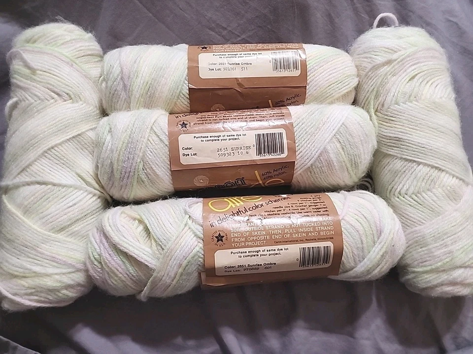 Caron Dazzleaire 5 madejas 2651 Sunrise Ombre diferentes lotes de tintes pasteles suaves Foto 2 de 4