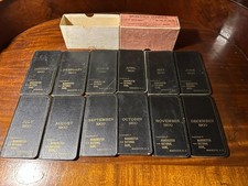1900 Manchester NH Bank Monthly Diaries Full Set of 12 w/Original Box