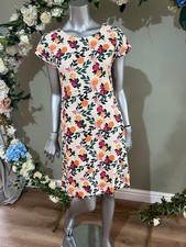 WEIRD FISH Jersey Dress Size 8 Womens Tallahassee Organic Cotton Fruit Print NEW
