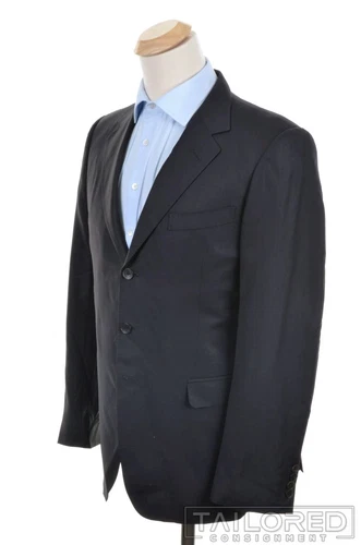 Giacca cappotto sportivo blazer uomo Gucci tinta unita nero 100% lana EU 52 US 42 R