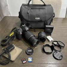 Nikon D3400 DSLR Camera with Additional Lenses and Accessories EUC TESTED WORKIN