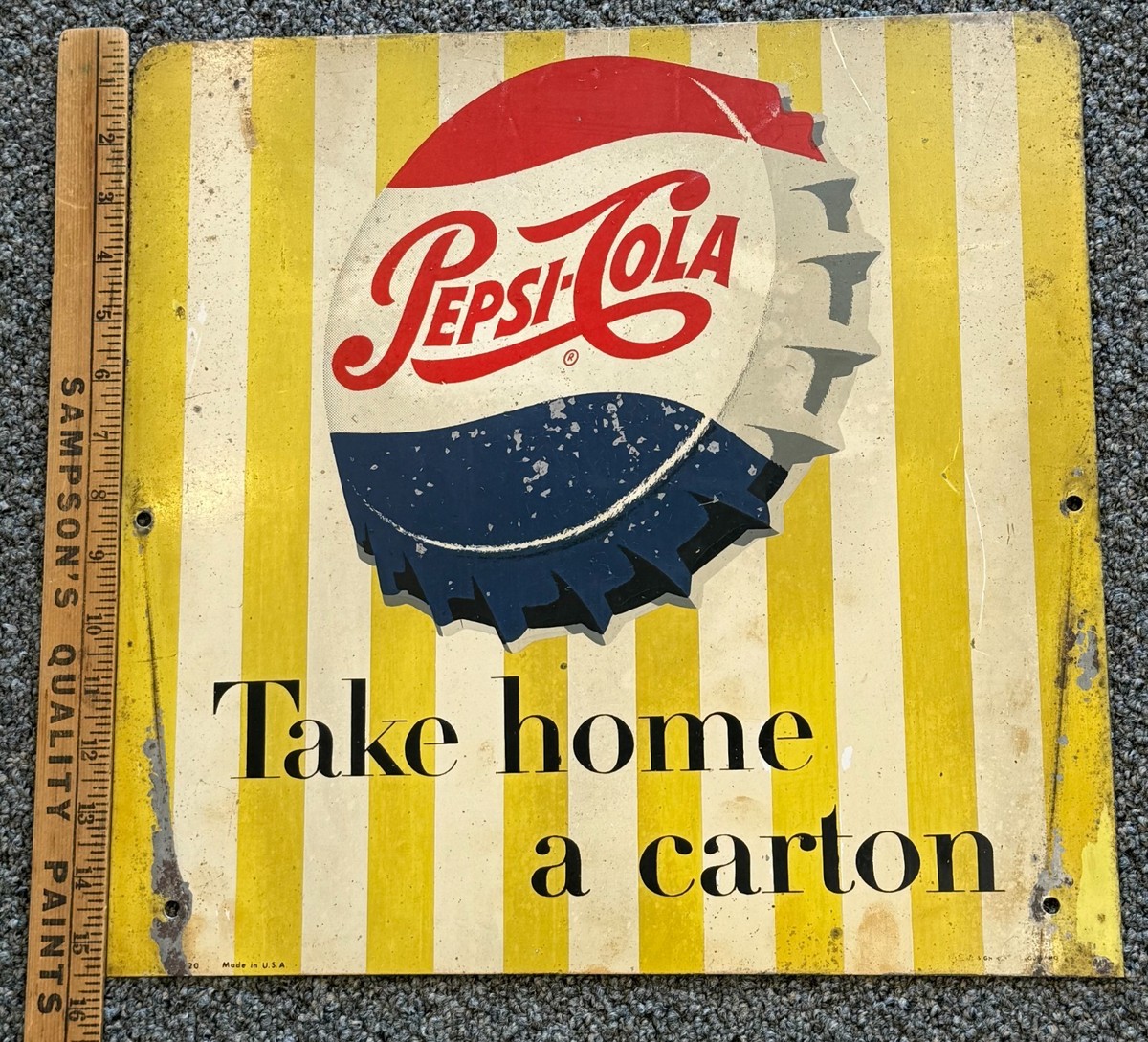レア　ビンテージ　PEPSI-COLA レトロ金属製ディスプレイバスケット Pepsi Cola 5 cents Nickel LARGE retro soda pop machine restoration