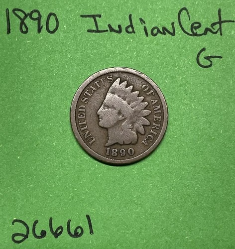1890 Indian Head Cent / Penny 1c GD Good