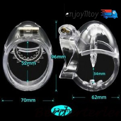 Full Restraint Male Chastity Device Belt Cage Lock PC Egg-Type Wtih Spike 3 Size