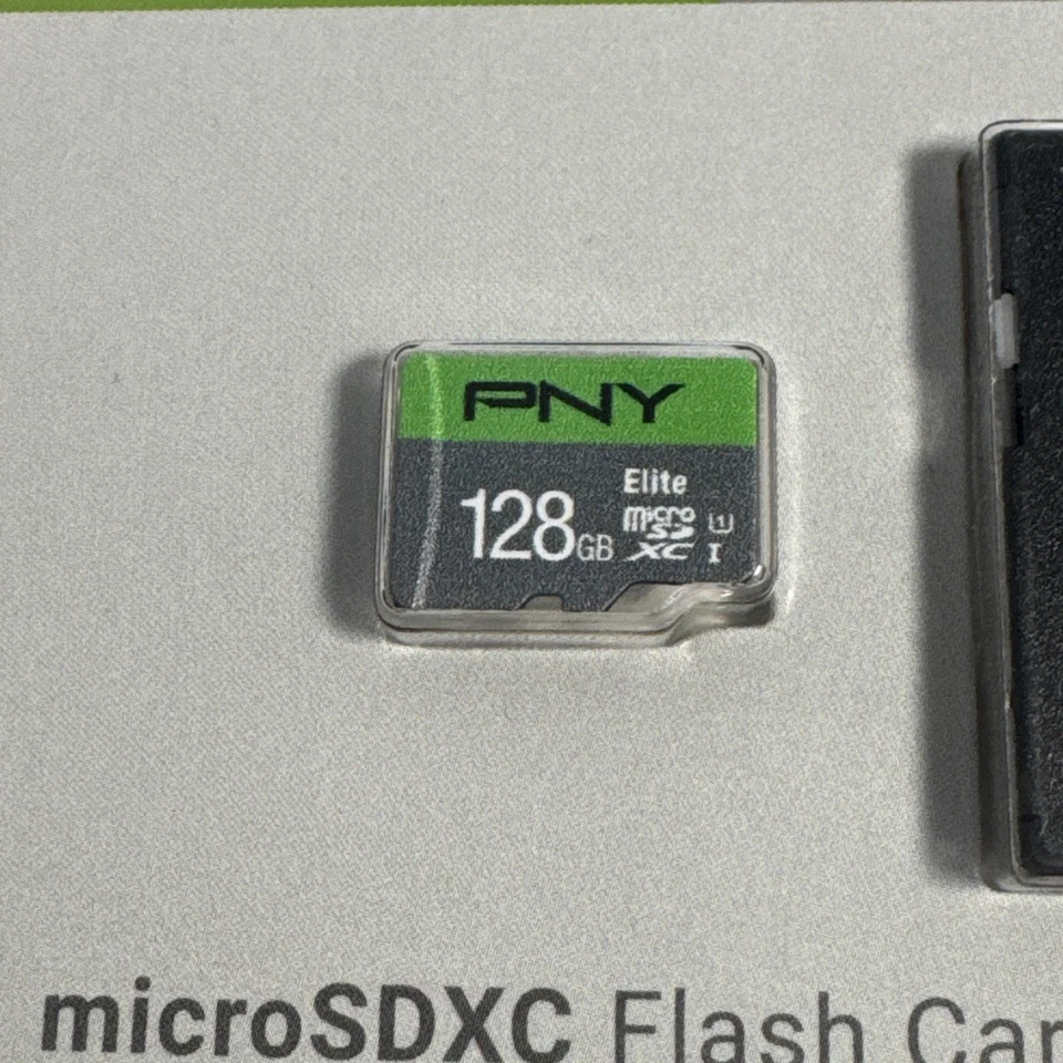 New PNY 128GB Elite MicroSDXC Flash Memory Card w/Adapter HD 100mb/s Sealed - Image 3 of 4