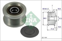 INA Generatorfreilauf FüR Toyota Hilux VI VII Viii,Land,Rav 4,VERSO