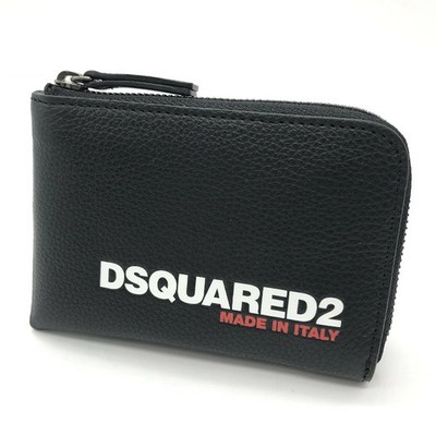 DSQUARED2 BOB L-Zip Compact Wallet S82WA0041 Black - Used