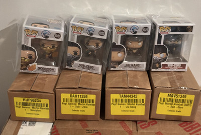 Funko Pop! Vinyl Mortal Kombat Scorpion Sub-Zero Liu Kang Raiden Collectible