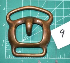 Vintage Antique Solid Bronze Horse Buckle Bridle Harness Equestrian