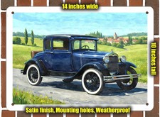 Metal Sign - 1929 Ford Coupe Watercolor - 14x10