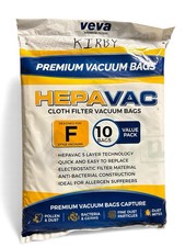 10 Pack KIRBY Veva Vacuum Bags Style F HEPAVAC Filter Hepa Vac Bags Sentria