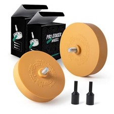 2 Pack Decal Remover Eraser Wheel with Adapter 4 inch Rubber 2 Pack Solid