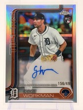 2025 Topps Chrome Update Gage Workman Refractor Rookie Auto RC /499