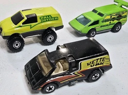 3 Hot Wheels Blackwall Hi-Rakers Corvette Vette Van Spoiler Sport Vintage