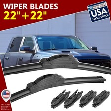For 2004-2008 Ford F150 F-150 Windshield Wiper Blades J-HOOK Hybrid Silicone