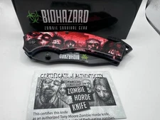 Biohazard Zombie Survival Gear Knife NEW Color  Red In OG Box And Paperwork