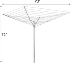 79-Ft Outdoor Dryer Metallic Clothes Line Drying Racks Wall Mounted Laundry Gray