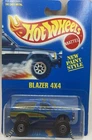 Vintage Hot Wheels Blue Card #6 BLAZER 4X4, NEW/MOC