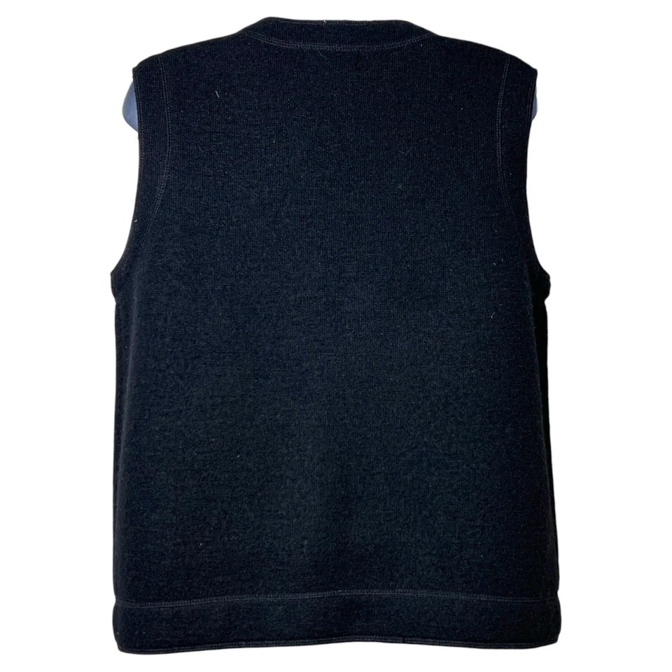 Chaleco de lana vintage Woolrich para mujer Cabincore Moose negro talla M casa de campo Navidad Foto 3 de 4