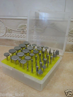 THK DIAMOND TOOLS 50 pieces Diamond coated tipped rotary burr burrs mounted points tools GRIT 120