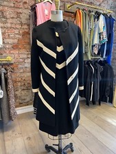 60s LILLI ANN KNITS black and cream matching dress and coat