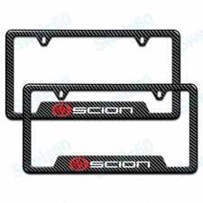 New 2 Pcs For Scion Carbon Fiber Look License Plate Frame Laser Style Logo Abs New 2 Pcs For Scion Carbon Fiber Look License Plate Frame Laser Style Logo Abs