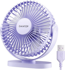 90 USB Desk Fan, 3 Speeds Powerful Portable Fan, 5.5" Quiet Cooling Mini Fan