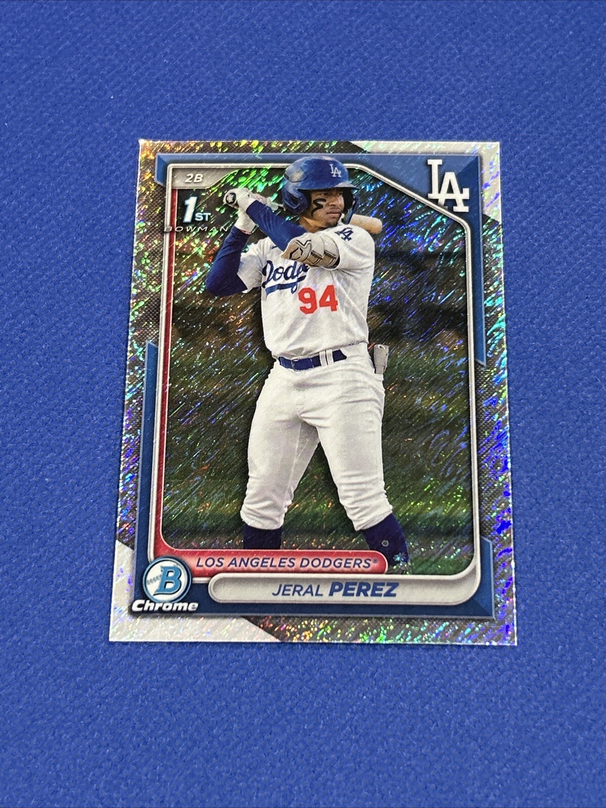 Jeral Perez 2024 Shimmer Refractor Bowman Chrome Prospects Rc Card #bcp-158