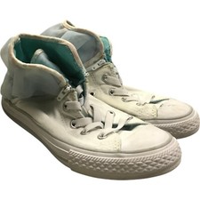 Converse Chuck Taylor All Star Sneakers Girls Size 2 White Block Party High Top