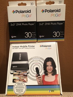 Polaroid POGO Instant Mobile Photo Zink Printer Bundle