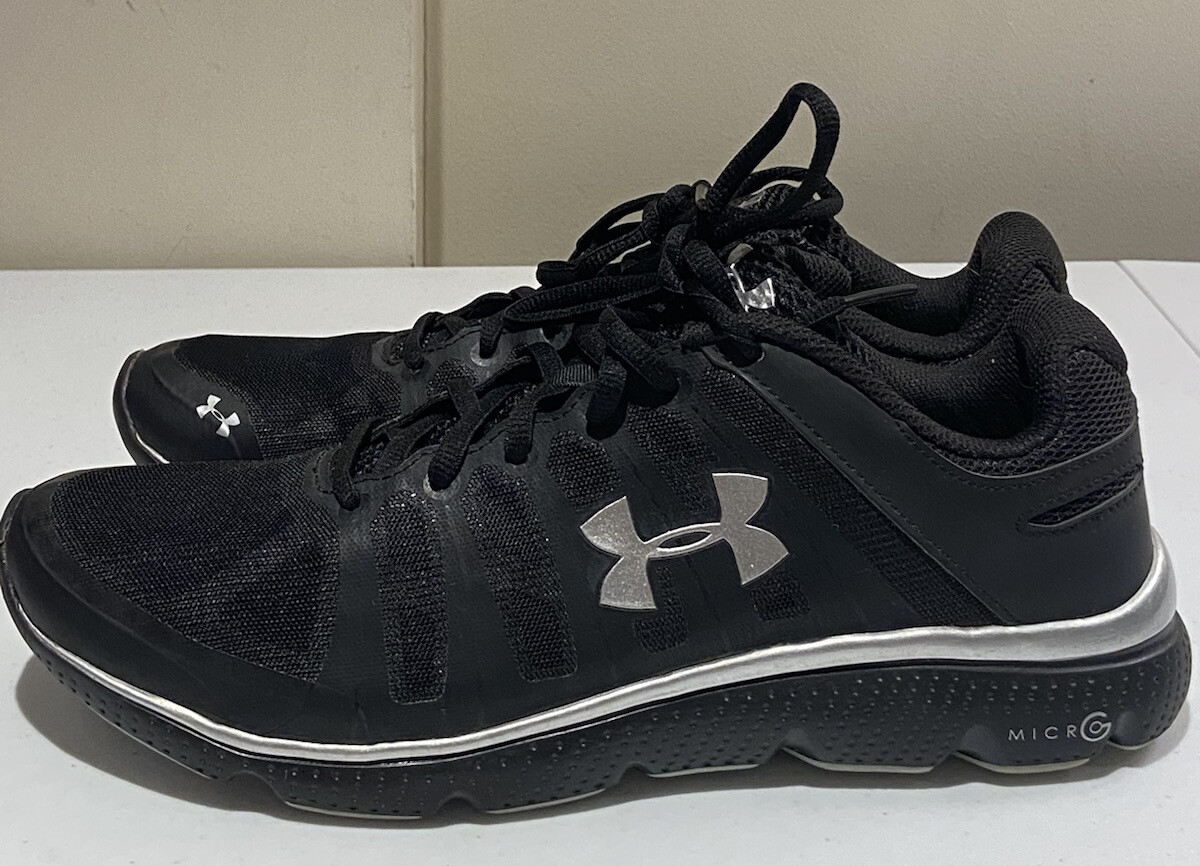Under Armour Men’s Micro G Assert Running Shoes Black 1252295-036 Lace Up  10M