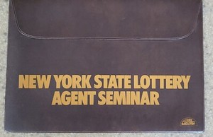 Vintage~New York Lottery Agent Seminar Folder~ 10  x 14