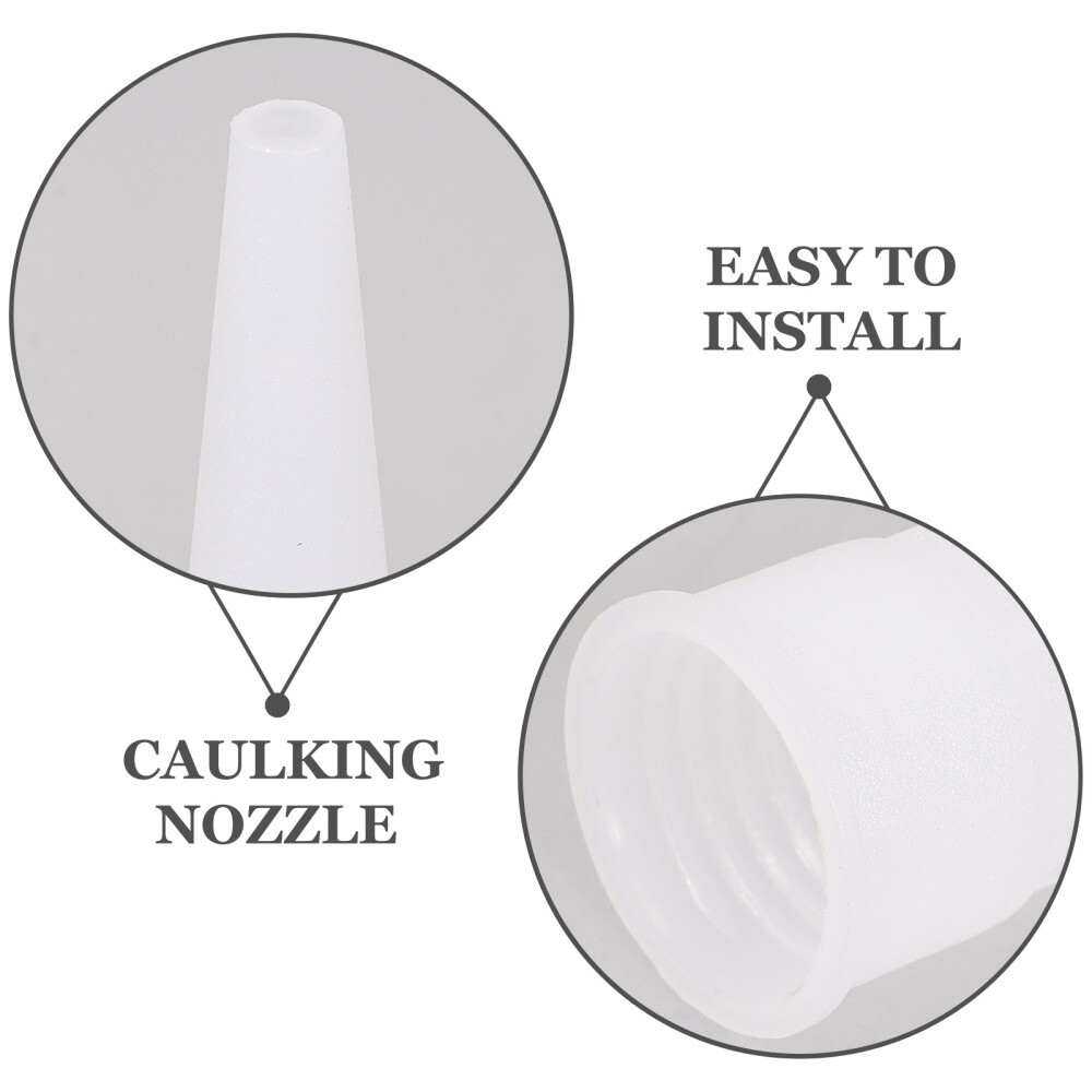 20x Caulk Nozzle Applicator Caulking Tools Epoxy Caulking Nozzle Caulk Extension