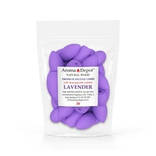 1.25'' LAVENDER Backflow Incense Cones for Waterfall Smoke Burner Conos Ovales