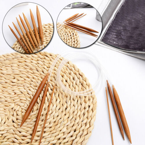 Bamboo Tunisian Crochet Hooks Set 18 sizes 2mm to 10mm Craft Tools Kit Wholesale - Picture 1 of 47