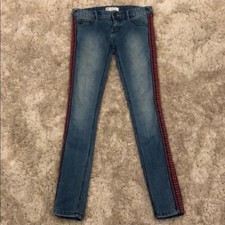 Free People Aztec Embroidered Skinny Jean Size 25