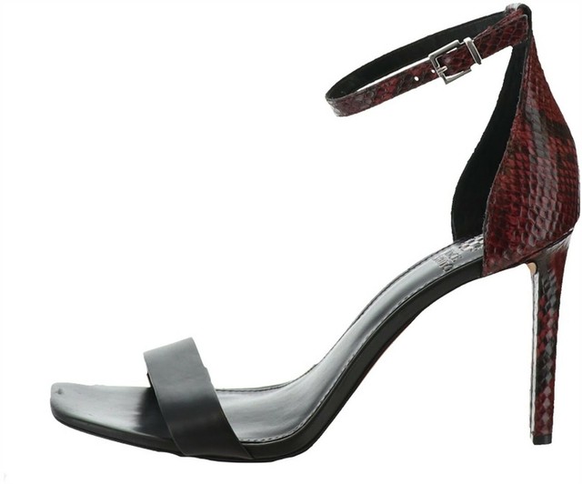 Vince Camuto Two-pc Heeled Sandals Lauralie Black Dark Red 10m A368306 for sale online | eBay