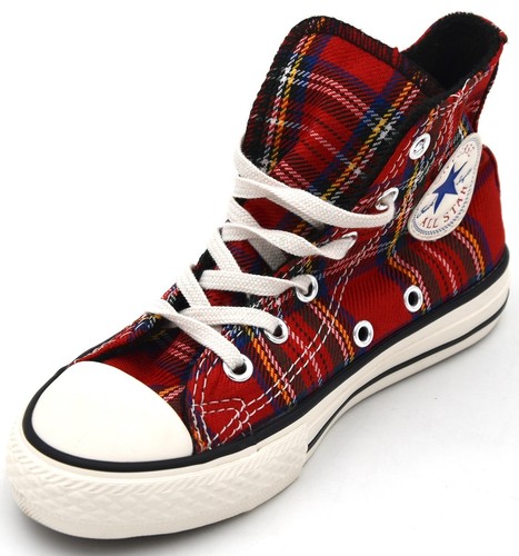 red tartan converse