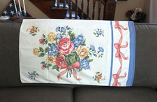 Vintage Cotton Blend Floral Bouquet Pillow Case, Ralph Lauren Style Pillow Cover