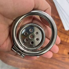 Bondage Small Flat Chastity Cage Sissy Device 40/45/50mm Ring Locking Restraint