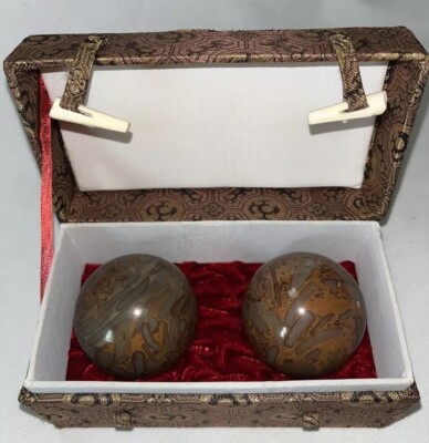 Jian-Shen Ball Chinese Shi-Lou Marble Acupuncture Medicine Balls 2''