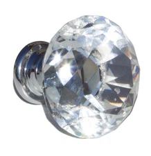GlideRite K9 Crystal Diamond Cabinet Dresser Drawer Hardware Knob - 9054-CR-30-1