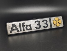 ALFA ROMEO 33 QUADRIFOGLIO ORO LOGO SIGLA EMBLEMA FREGIO STEMMA SCRITTA BADGE Q